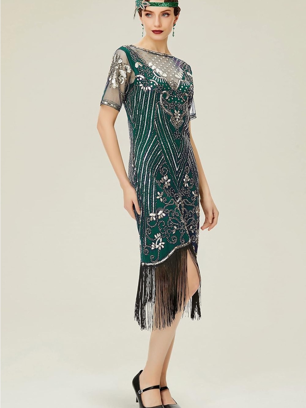 (New) BABEYOND Flapper Dresses 1920s Gatsby - Roaring 20s Sequin Beaded Dress